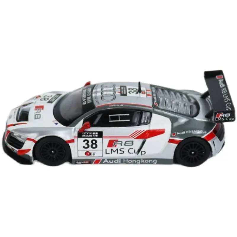 Фото Масштабная модель автомобиля 1:64 2020 Macau GT World Cup R8 Fushen LMS Evisu из литого сплава, коллекционная, для взрослых, игрушка для мальчиков №5
