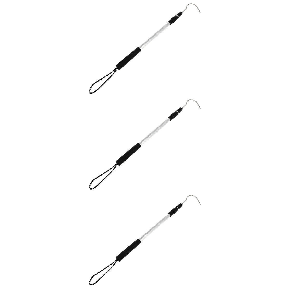 

3 pcs Outdoor Ice Fishing Hook Winter Fishing Catcher Fishing Gear with Pole