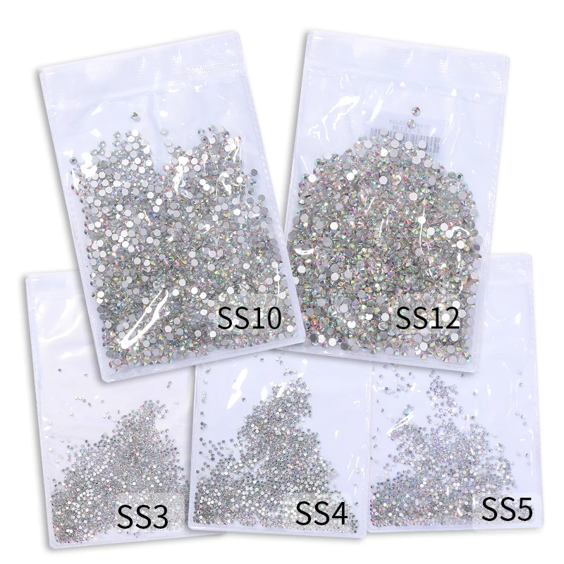 

Прозрачные кристаллы AB Золото Серебро смешанные размеры стеклянные 3D Стразы для ногтевого дизайна Бисер для маникюра для фотографий DIY