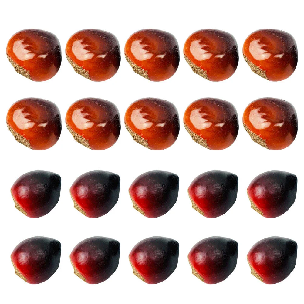 

20 Pcs House Decorations Home Simulation Chestnuts Chinese Model Lifelike Fruit Artificial