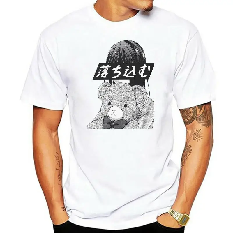 

Мужская Классическая хлопковая футболка с коротким рукавом, в японском стиле