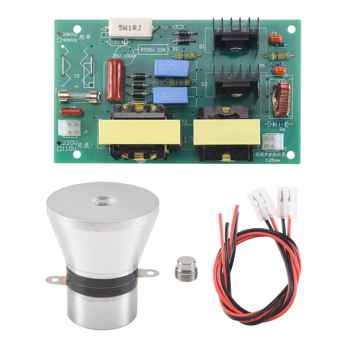 100 Вт 28 кГц ультразвуковой очиститель преобразователя высокая