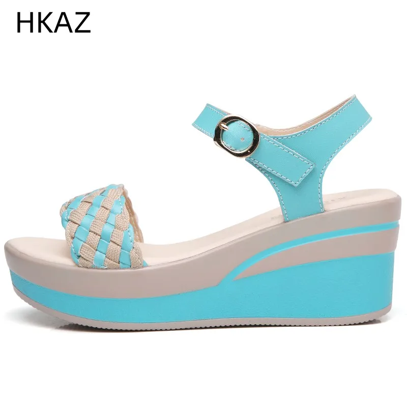 

Sandals for Women Fashion Outdoor Beach Platform Shoes Elegant Women Breathable All-match Roma Wedge Sandals Female New Summer