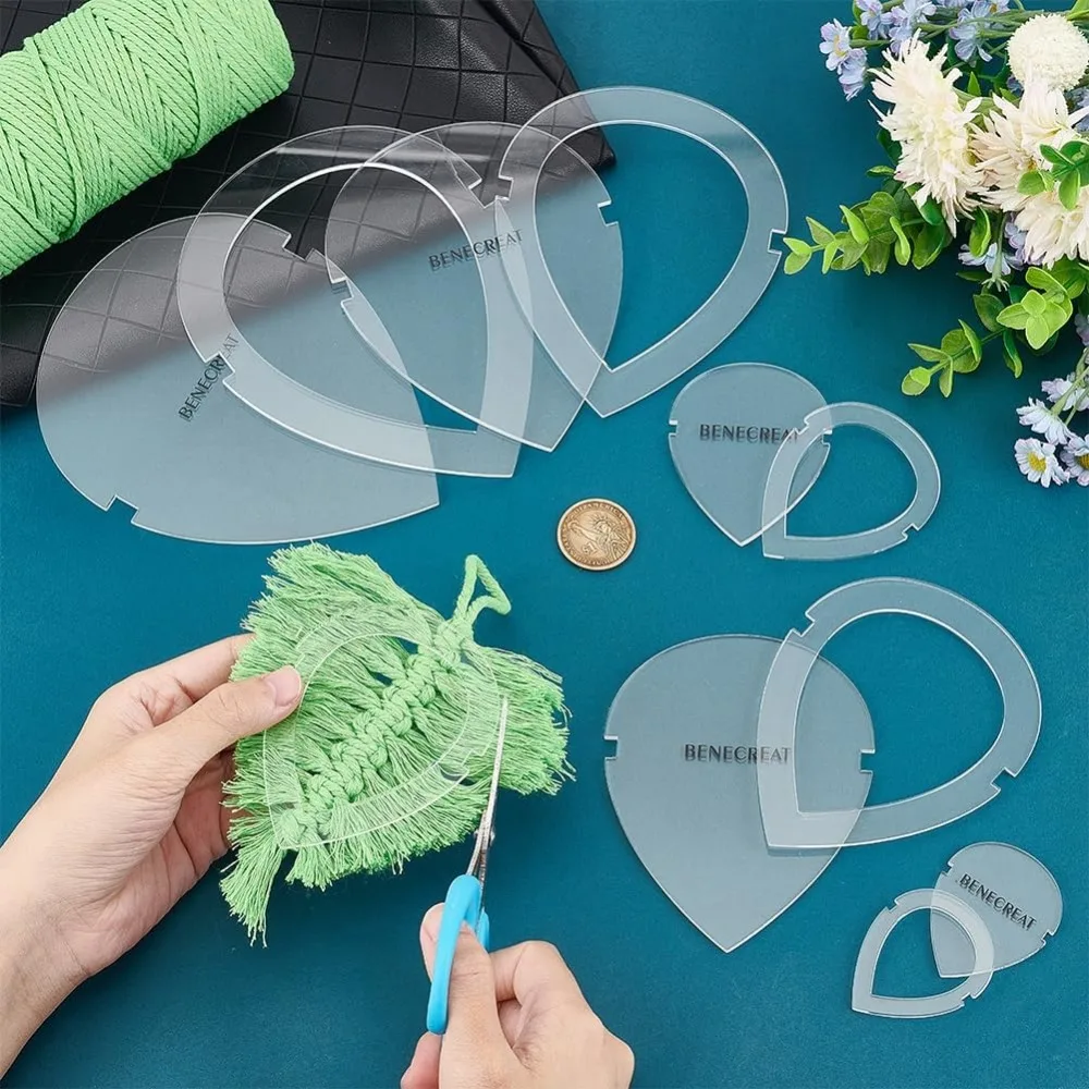 Набор шаблонов для листьев макраме из акрила