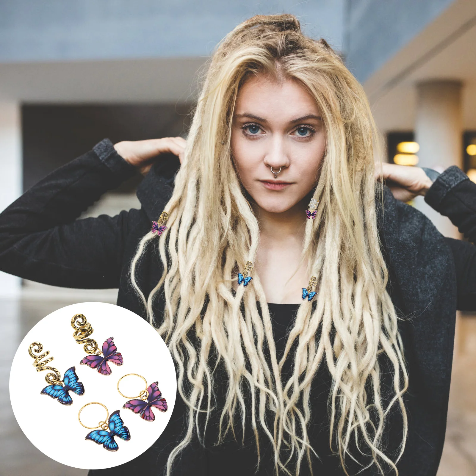 

Haircuffsdreadlock Braids Jewelry Beads Accessories Charms Rings Braid Clips Metal Dreadlocks Pendant Dread Dreads Cuff Tubes