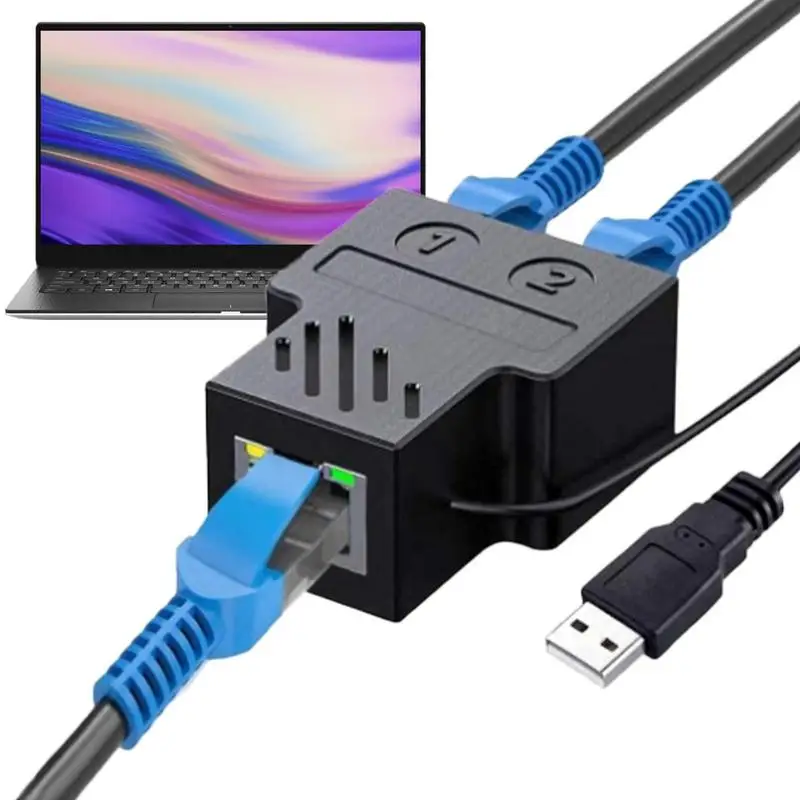 

Сетевой Кабельный соединитель 1 в 2, сетевой Разветвитель RJ45, Разветвитель RJ45, адаптер 1000 Мбит/с