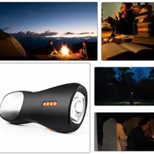 1pc Hand Crank FM Radio 1800mAh Power Bank Charger For Phone Emergency Flashlight With Screwdriver Tools For Outdoor Camping