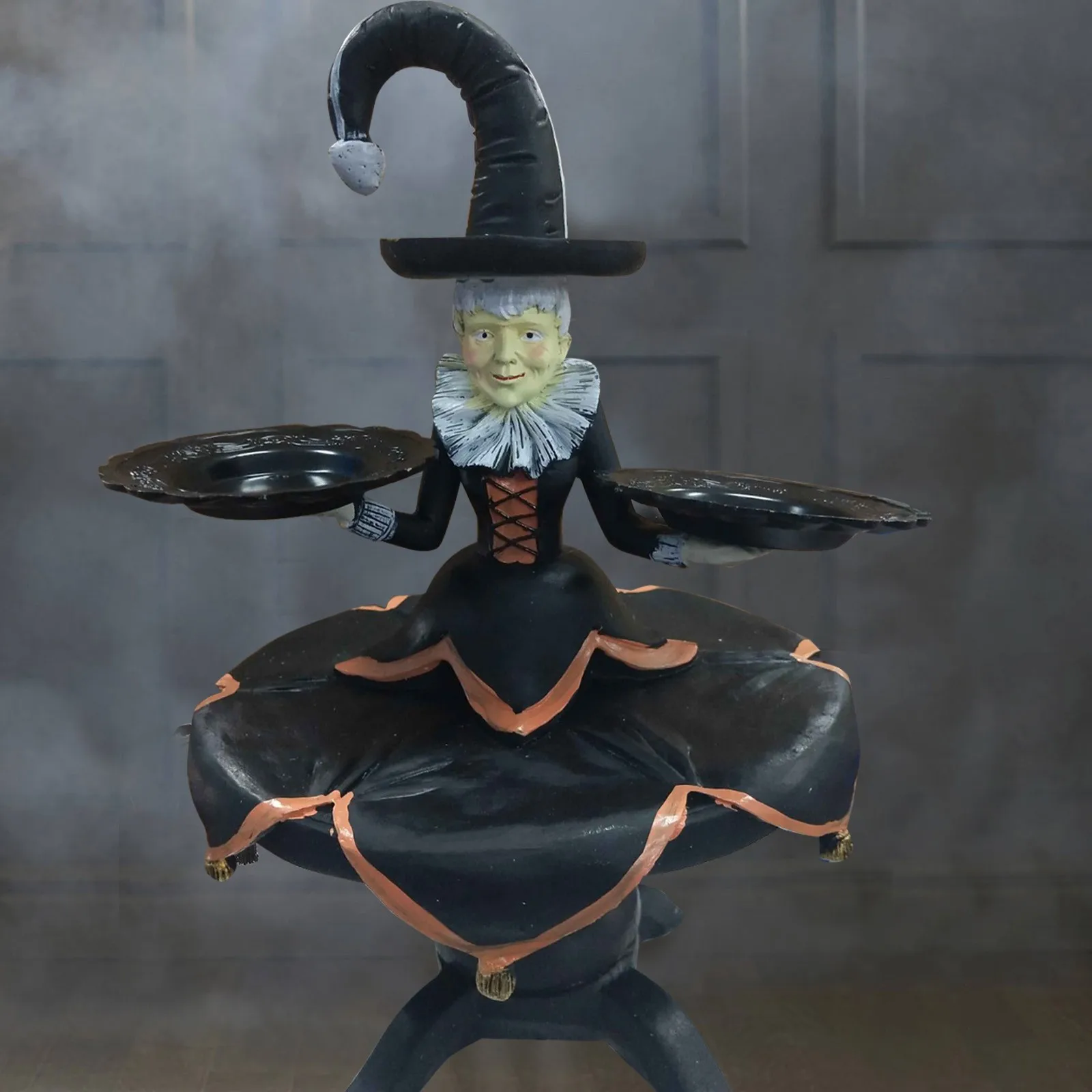 

Подставка для ведьмы на Хэллоуин, настольная подставка для ведьмы на Хэллоуин, милая подставка для закусок на Хэллоуин, подставка для закусок, съемный поднос для организации