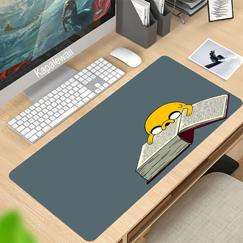

Adventure Time Gaming Mousepad XL Large Mouse Pad Locking Edge Rubber Laptop DOTA2 Computer Gamer Play keyboard Mouse Mats Pad