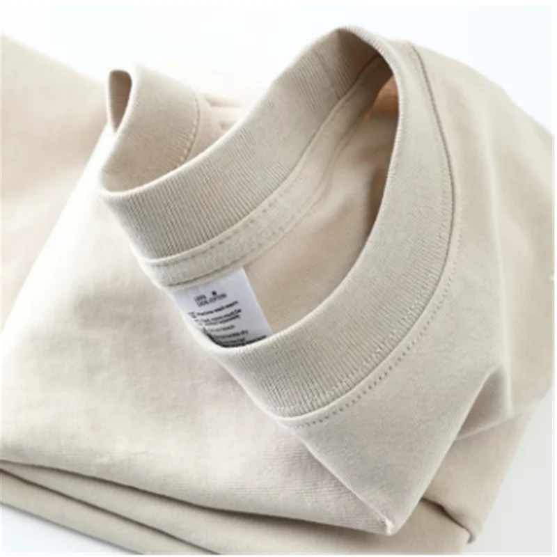 Футболка мужская летняя Тяжелая с круглым вырезом и коротким рукавом, 100% г