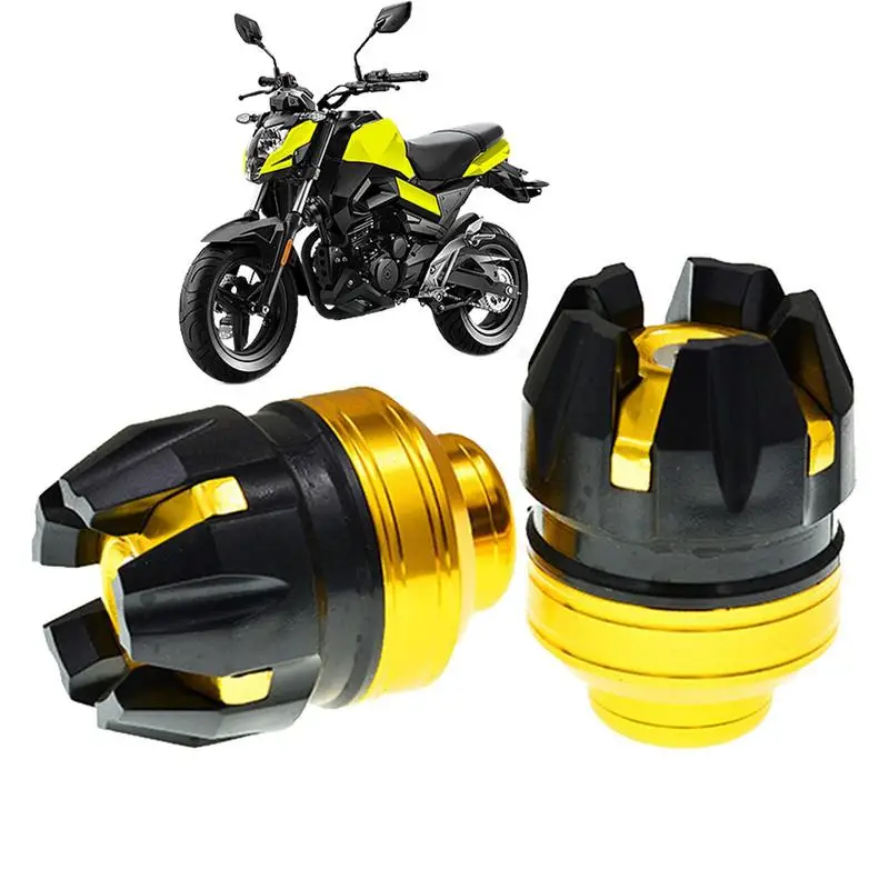 

Frame Slider Crash Protector 2pcs Motorcycle Fork Frame Sliders Aluminum Alloy Front Fork Anti-Collision Shock Absorbing Parts