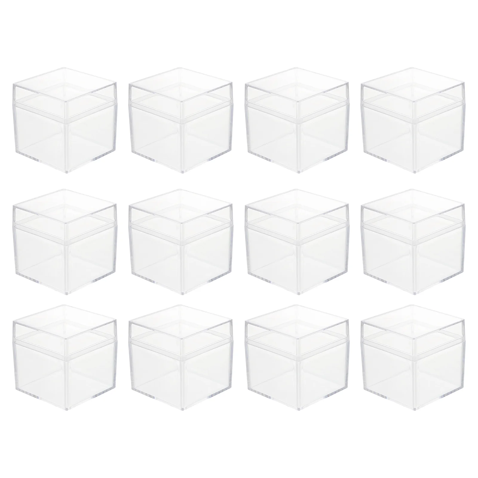 

Box Acrylic Boxes Clear Candy Favor Storage Display Gift Container Square Organizer Containers Dividers Party Transparent Lid