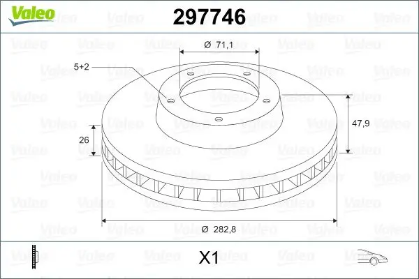 

297746 for ten brake disc mirror HAVALI P407 1,6HDI/016 V 2.0hdi/04 P407/04 P407 SW FAP