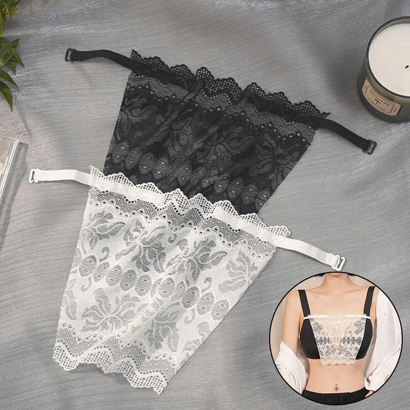 

Wrapped Chest Lace Bra Chest Protector Tube Top Lace Fragment Camisole Bra Elegant Overlay Anti-emptied Clip-on Fragment Panel