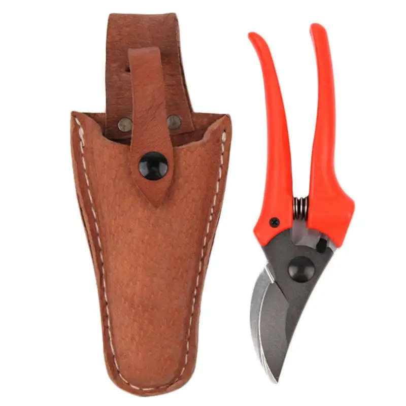 

Practical Home Supplies With Buckle Electrician Holder Scissor Bag Storage Portable Leather Sheath Tool Pruning Gardening Pouch