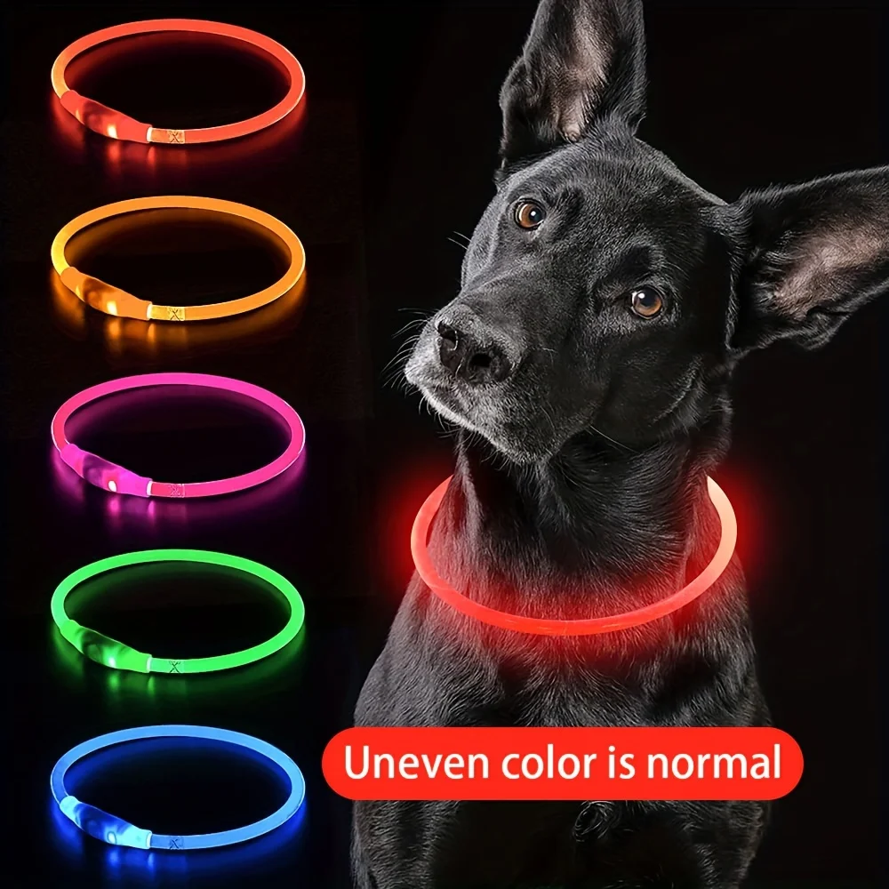 Светодиодный ошейник для собак с защитой от потери USB | AliExpress