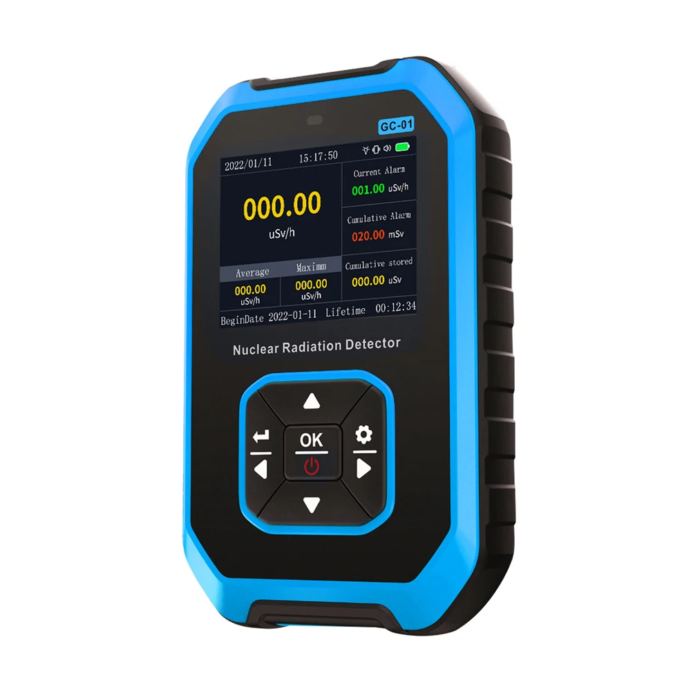 

FNIRSI GC-01 Nuclear Radiation Detector Geiger Counter X-ray γ-ray β-ray Detector Marble Radioactivity Tester Personal Dosimeter