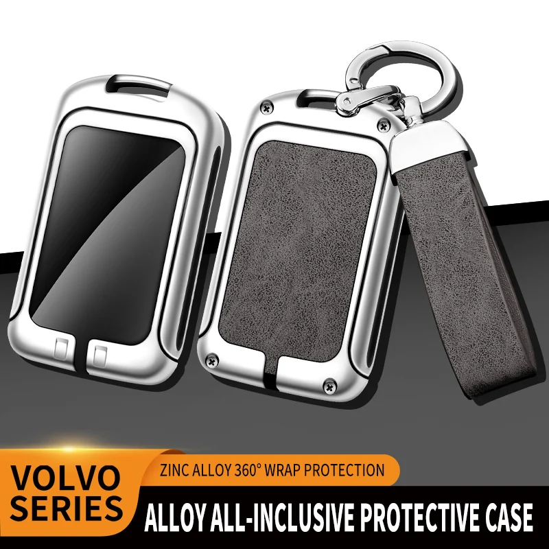 

Zinc Alloy Leather TPU Key Chain Car Remote Key Bag For Volvo XC40 XC60 XC90 S60 S90 C40 V60 V90 2020 Accessories