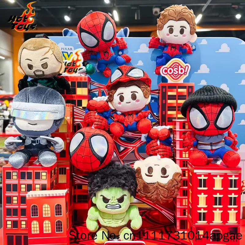 Фото Hot Toys Человек-паук Cosbi: плюшевый брелок-персонаж в закрытой упаковке, Халк, Скорпион. Коллекционный элегантный декор для взрослых коллекционеров. №1