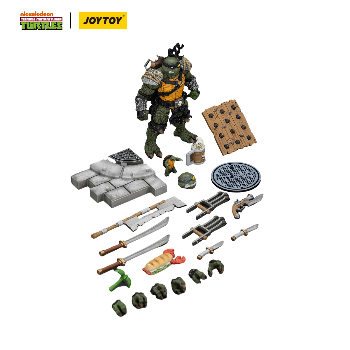 Фото [В наличии в Азии] JOYTOY 1/18 Фигурки TMNT Ninja Черепашки Slash Tokka Krang Аниме Фигурки Игрушки Модель №3