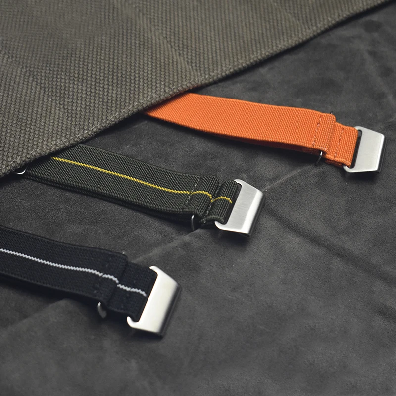 

Nylon Watch Band 18mm 20mm 22mm French Troops Parachute Bag Elastic Watch Strap Black Silver Gold Buckle Fabric Wristband