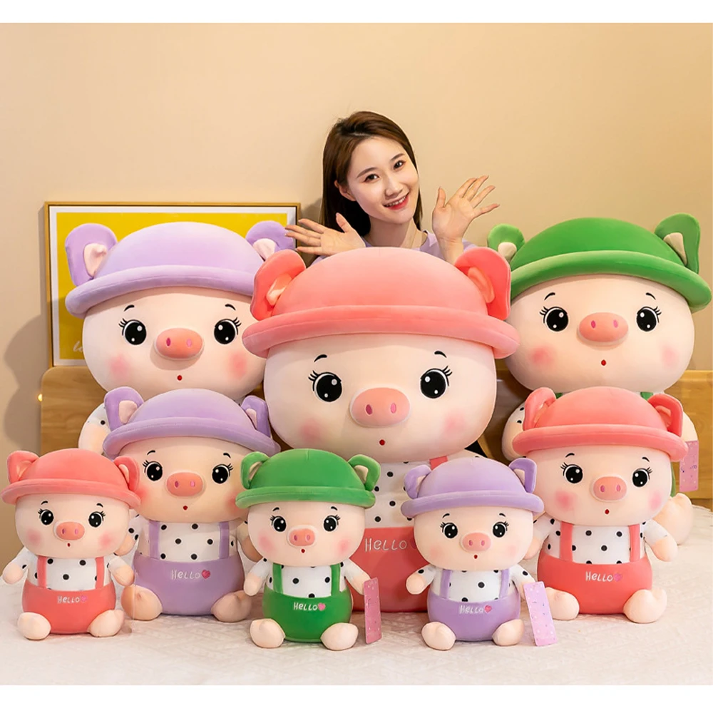 

Плюшевая милая игрушка-свинка из мультфильма, 35/45 см