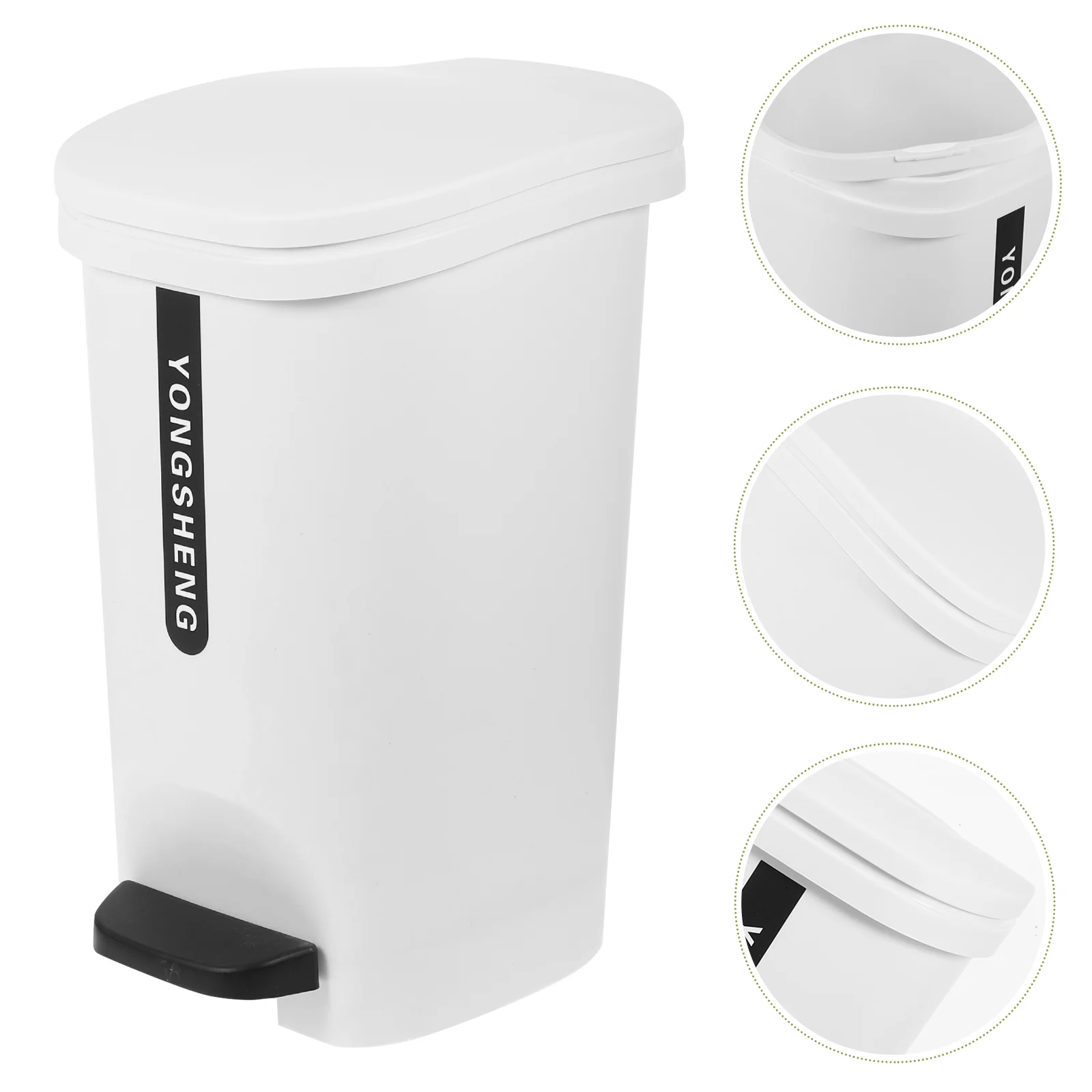 

Can Trash Garbage Step Waste Basket Bin Container Kitchenbathroom Wastebasket Lidpedal Bedroom Canspaper Rubbish Multi Foot