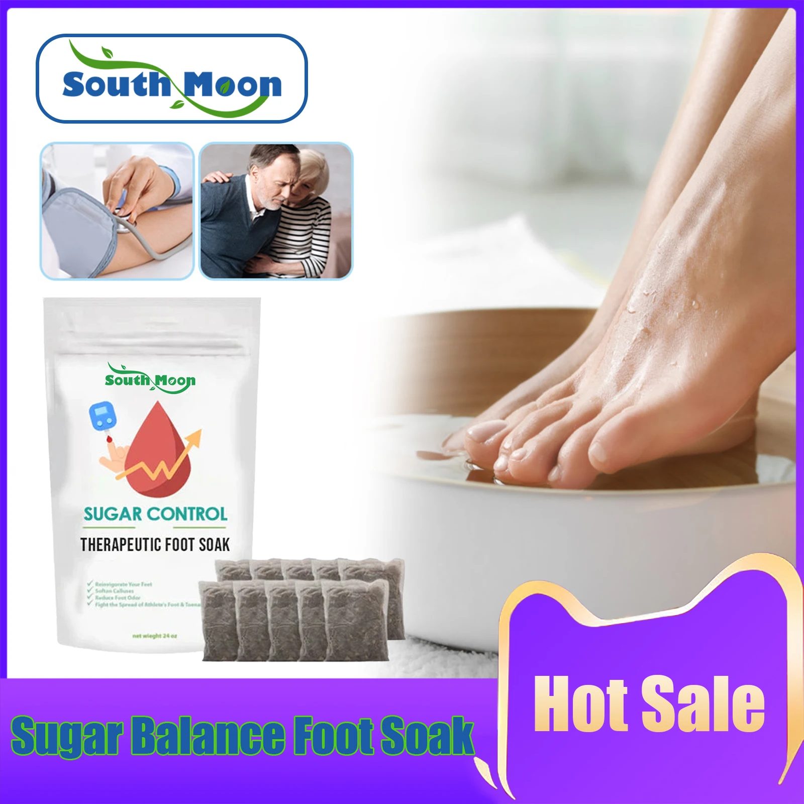 

Anti-Swelling Foot Bath Slimming Cleansing Toxin Relieve Fatigue Insomnia Promote Blood Circulation Lymph Detox Foot Soak 10pcs
