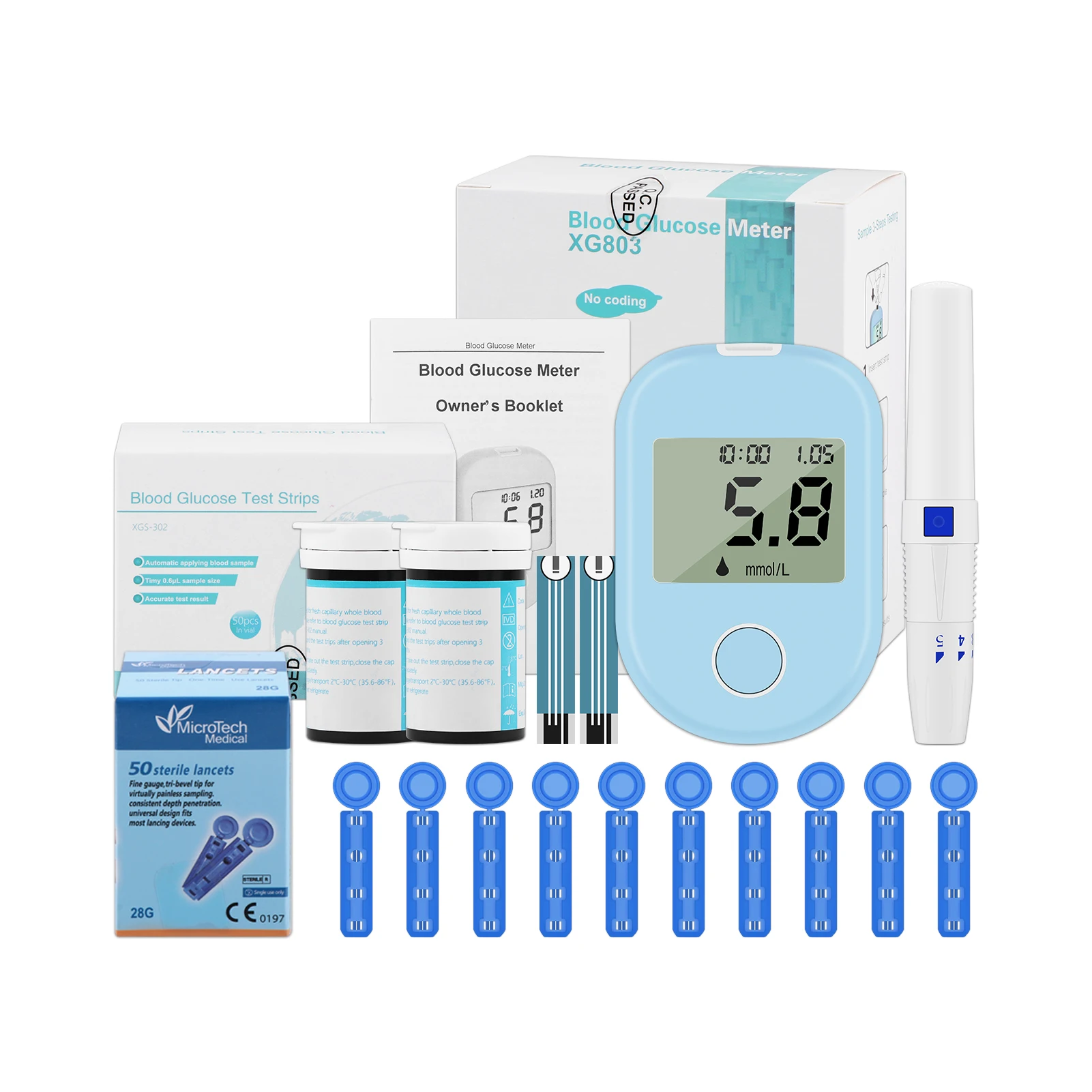 

3 в 1, глюкометр для измерения уровня сахара в крови