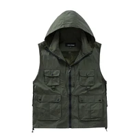 men jacket photography quick drying multi pocket fishing outdoor breathable vest detachable spring and summer outerwear coats