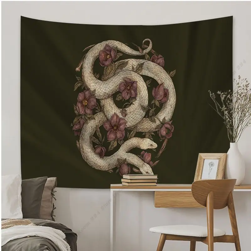 Растительный Небесный Змеиный гобелен Художественная печать дешевый хиппи