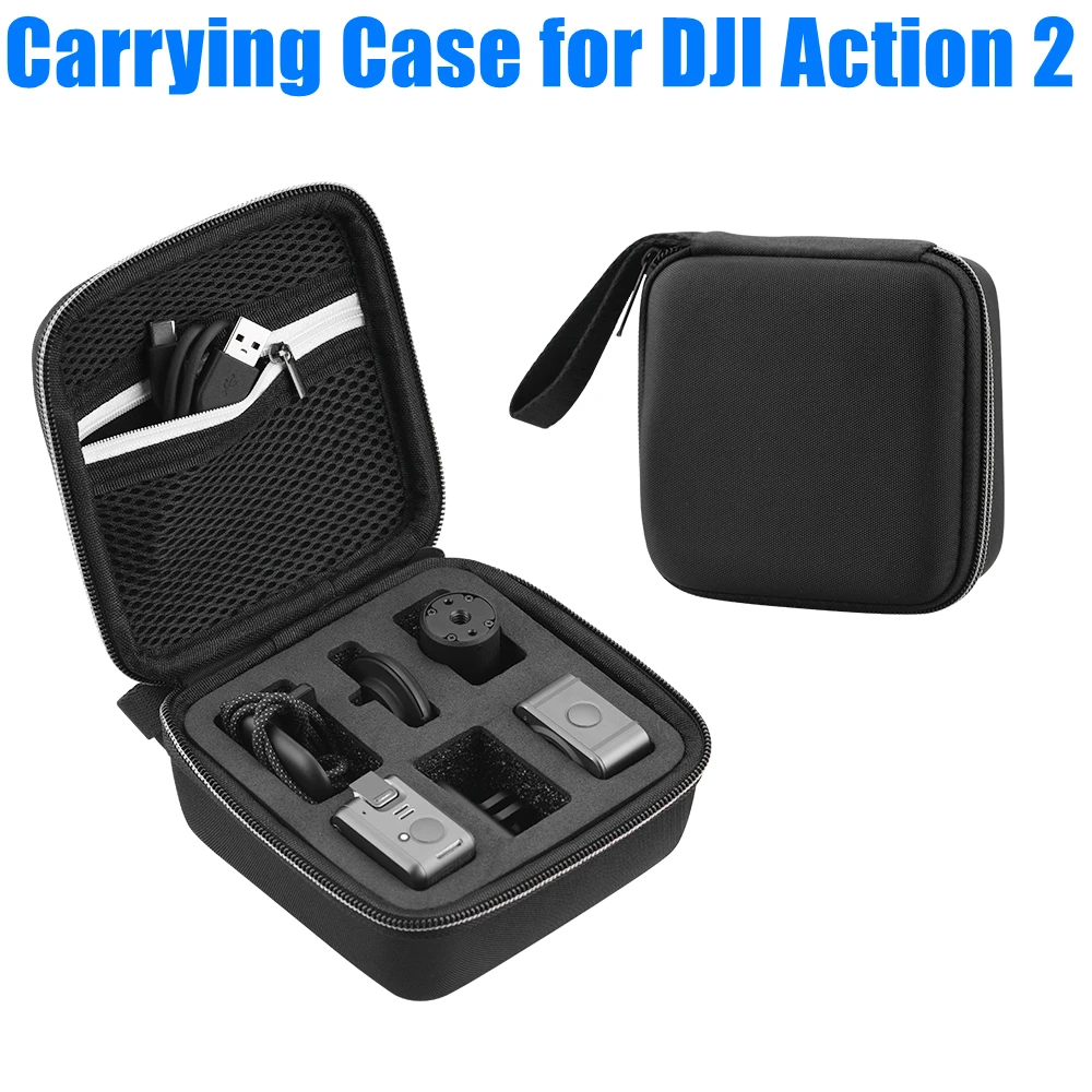 

Чехол для переноски DJI Action 2 миниатюрная сумка для хранения Портативная сумка нейлоновая сумка для защиты от столкновений аксессуары для сп...