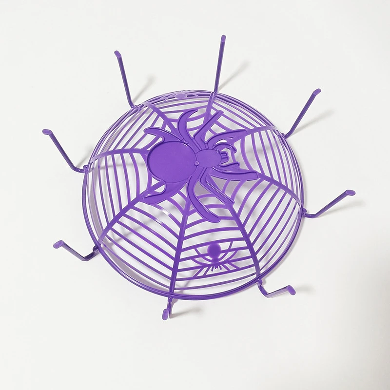 Корзина для конфет на Хэллоуин черная Апельсиновая паутина тарелка печенья