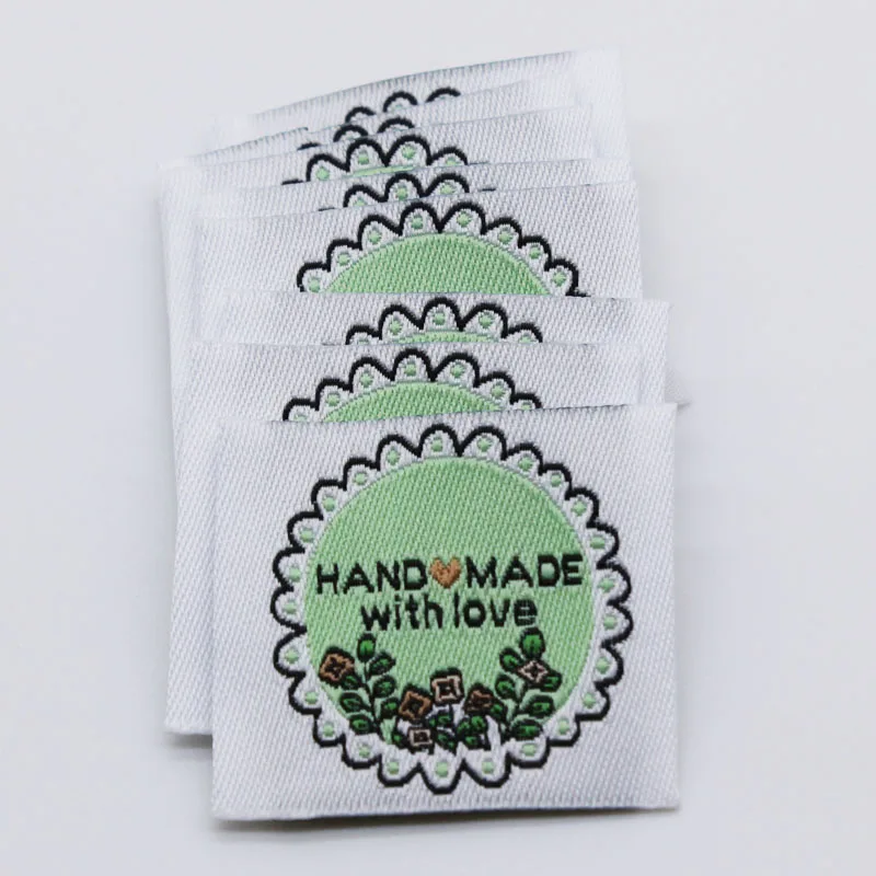 100 шт. тканые этикетки ручной работы/DIY для предметов работы/этикетки