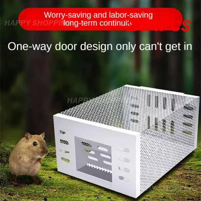 

2/3/4PCS Mouse Bait Catcher Box Large Space High Efficiency Non-toxic Reusable Safe Pest Control Mouse Trap Metal Harmless