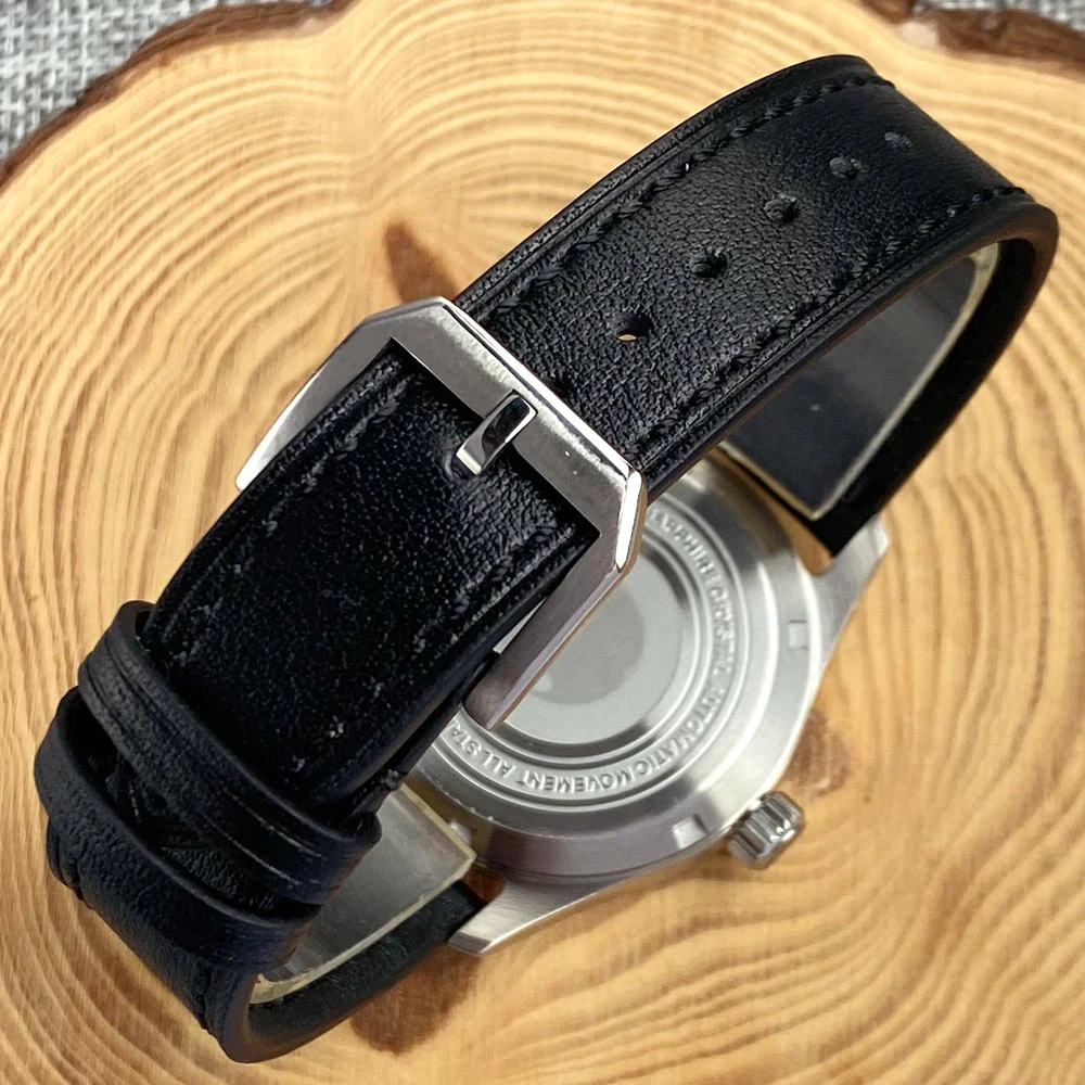 Мужские водонепроницаемые часы с сапфировым винтом и черным циферблатом 20 бар