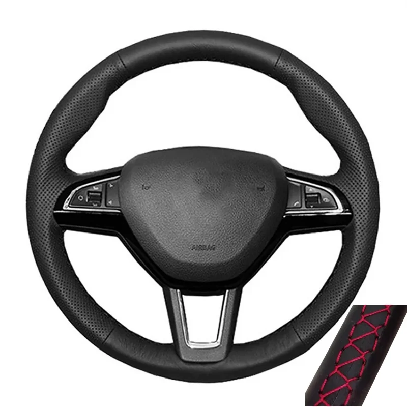 

Оригинальный Чехол На Руль Skoda Octavia Fabia Rapid Spaceback, Кожаный 3-спицевый Дышащий, Износостойкий, Нескользящий