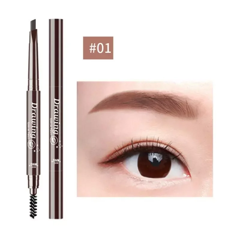 7 Colors Double-Headed Eyebrow Pencil Natural Not Smudge  Rotating Triangle Eyebrow Pencil With Brush Beauty Tool TSLM2