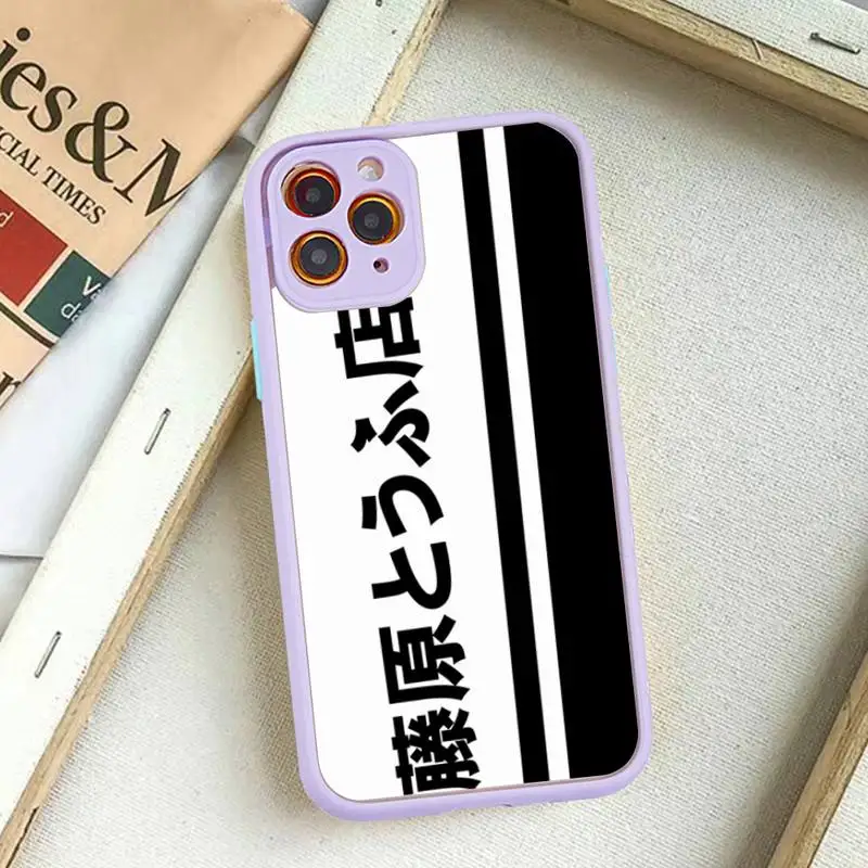 Anime Initial D Phone Case for iPhone 14 11 12 13 Mini Pro Max 8 7 Plus X XR XS MAX Translucent Matte Cover