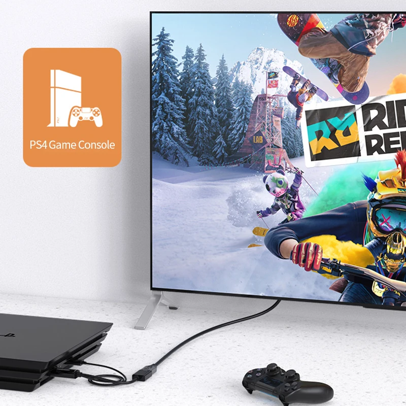 Однонаправленный преобразователь HDMI в DisplayPort с поддержкой 4K60Hz, адаптер с USB-кабелем питания, Plug & Play, для игровых мониторов ПК (art.: 3920d8fab70a2) - 3920d8fab70a2