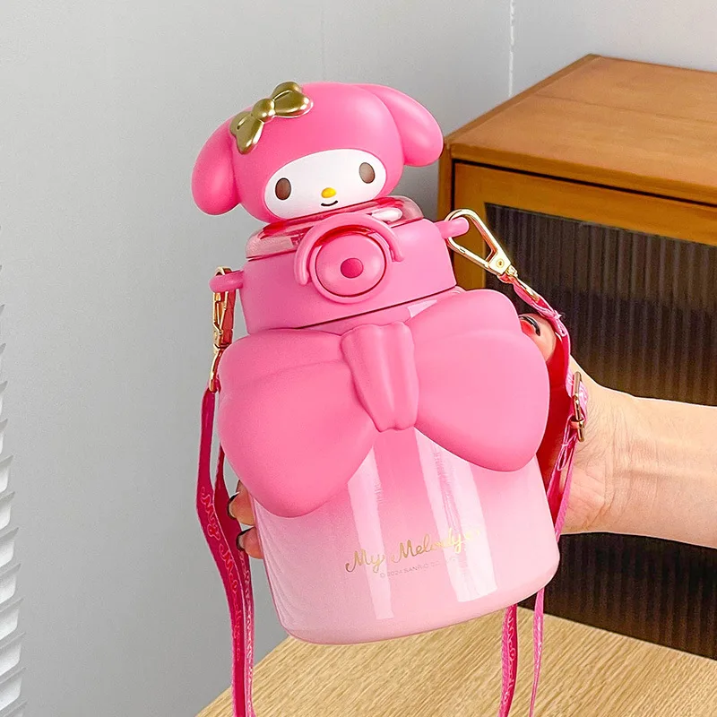 Sanrio Kuromi термос мешок карандаш Шин Чан милая бутылка для воды сохраняет холод из