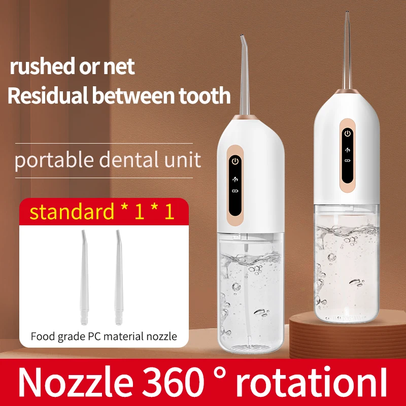 

Portable Oral Irrigator USB Rechargeable Water Flosser Dental Water Jet Tools Pick Cleaning Teeth 230 ML Water Tank Cleaner