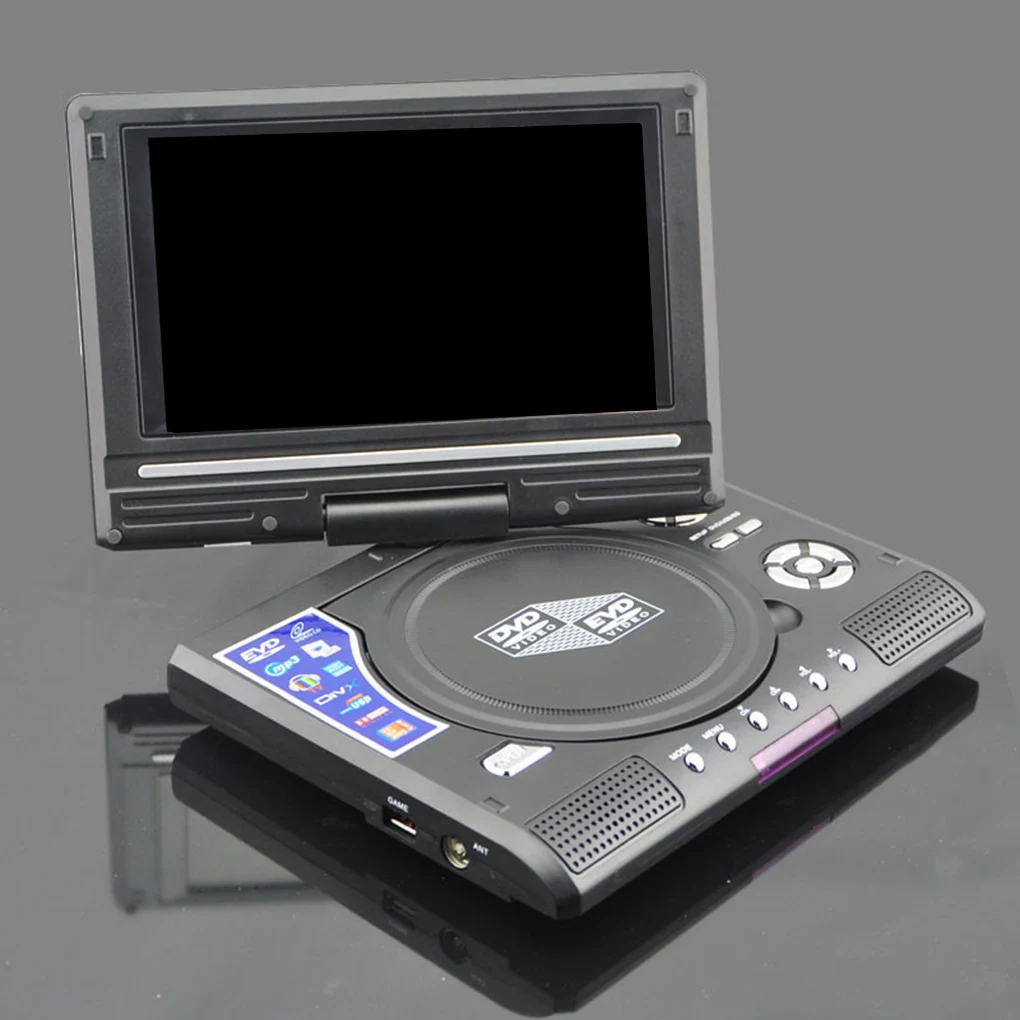 

DVD Player 7.8 inch Desk Smart CD Players 270 Degree Rotation Screen with Remote Control Travel Cinema EU Plug