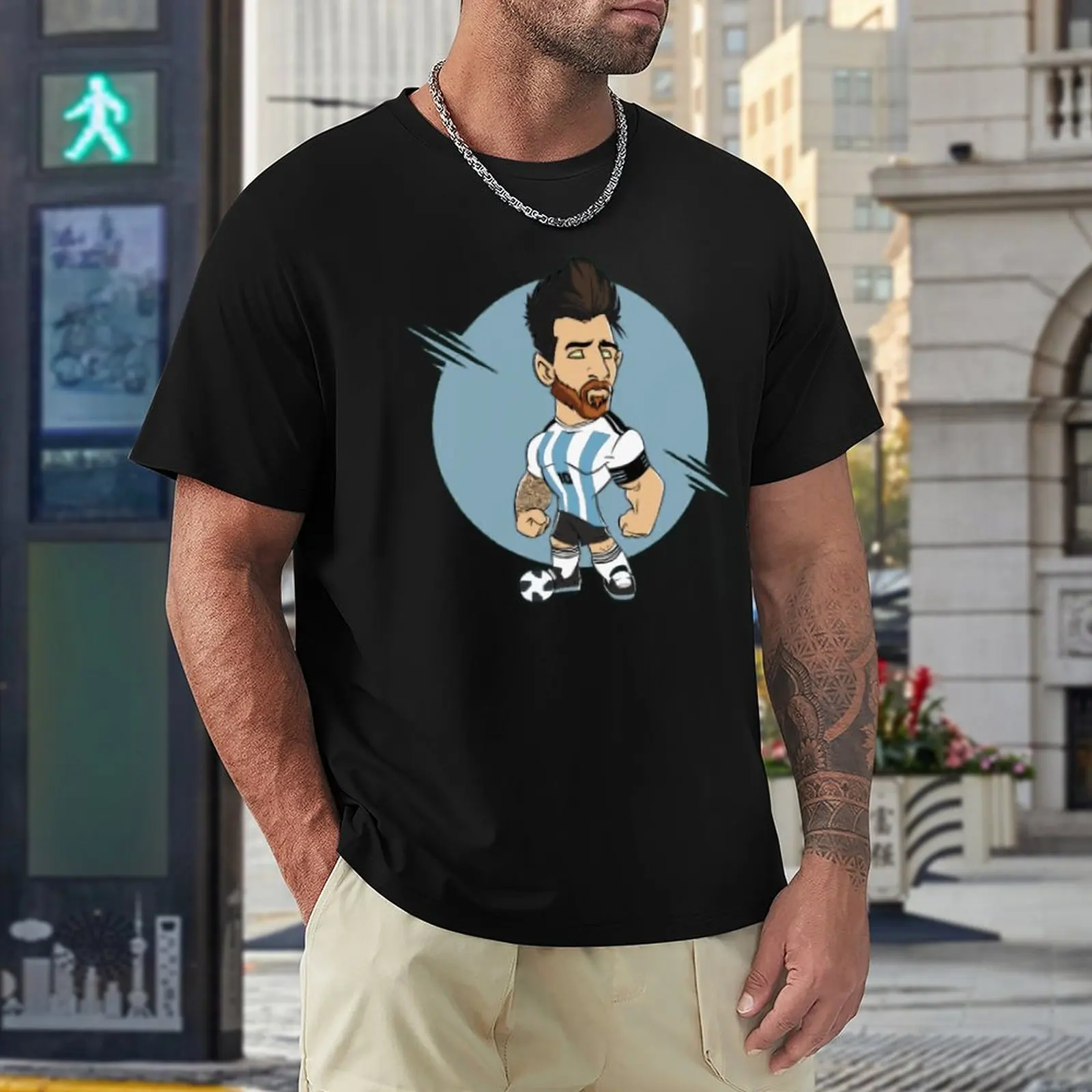 

Argentina Lioneler And Messi (4) Football Gift Motion Kemp Casual Graphic T-shirts Vintage Leisure USA Size