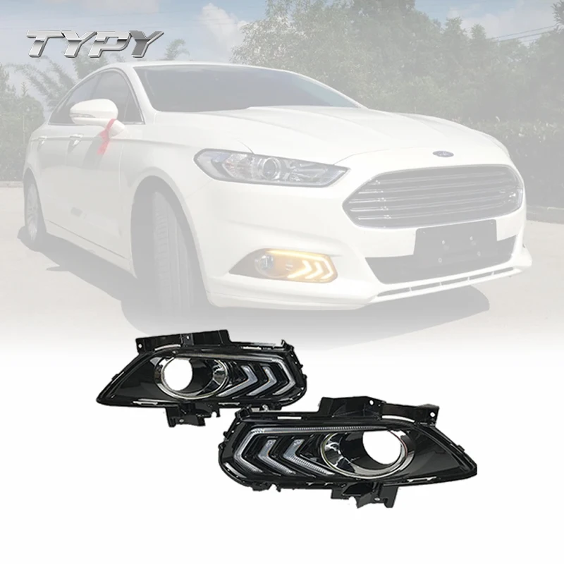 

Car DRL 12V LED Daytime Running Light With Turn Yellow Signal Relay For Ford Mondeo 2013 2014 2015 2016
