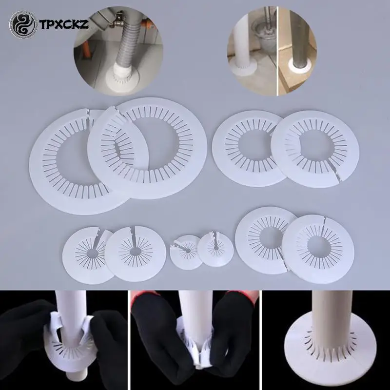 

2Pcs/set Wall Hole Duct Cover Shower Faucet Angle Valve Pipe Plug Decoration Cover Pipe Fittings Accessories