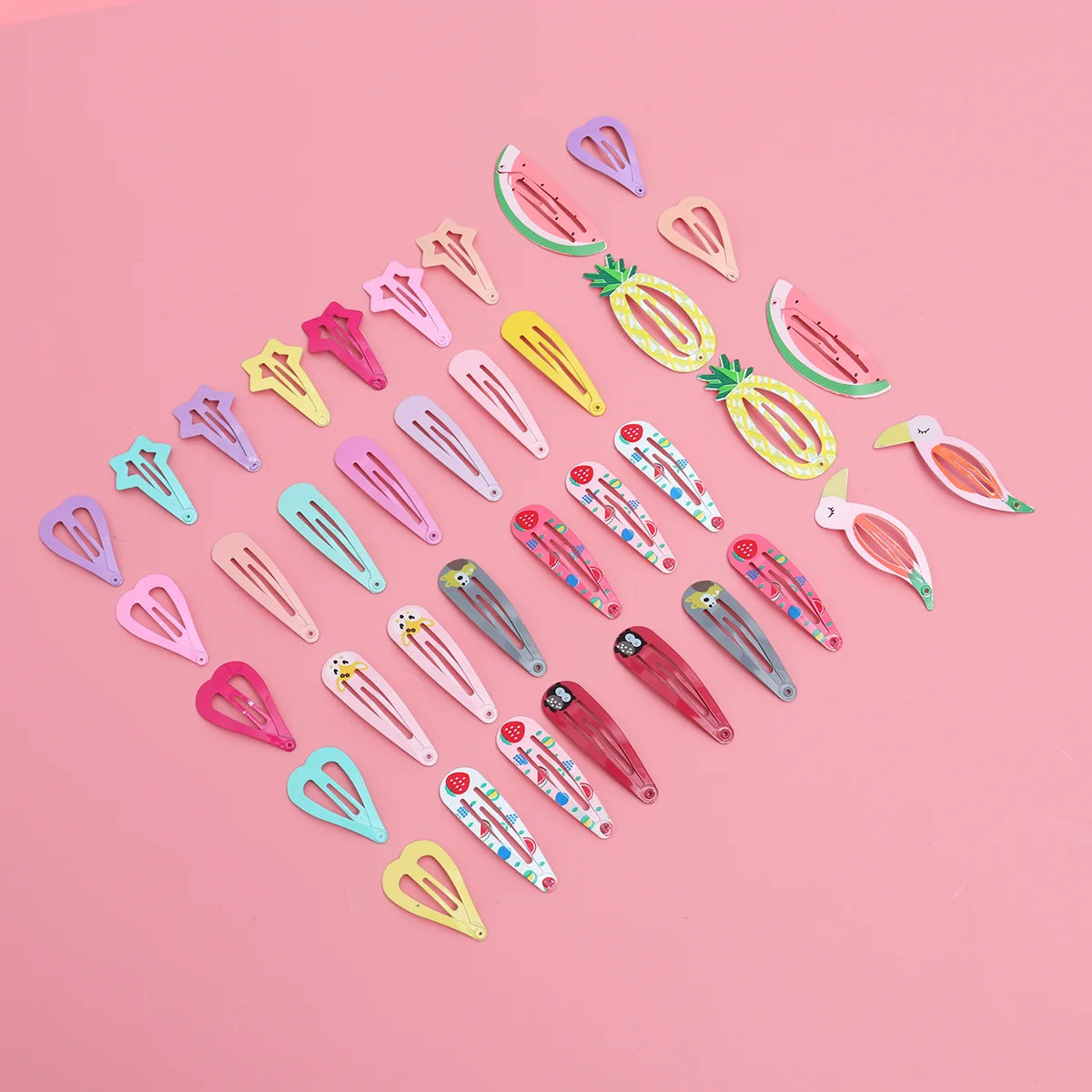 

Hairclips Girls Women Snap Clip Color Mini Kids Pinscandy Girl Pin Bobby Bang Barrettes