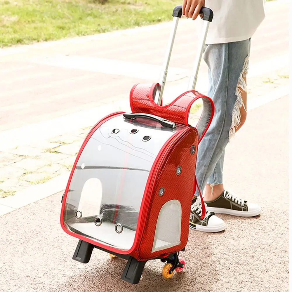 

Multi Hole Design Cats/Dogs Transparent Waterproof Air Box Carry Bag Pet Trolley Case Pet Backpack