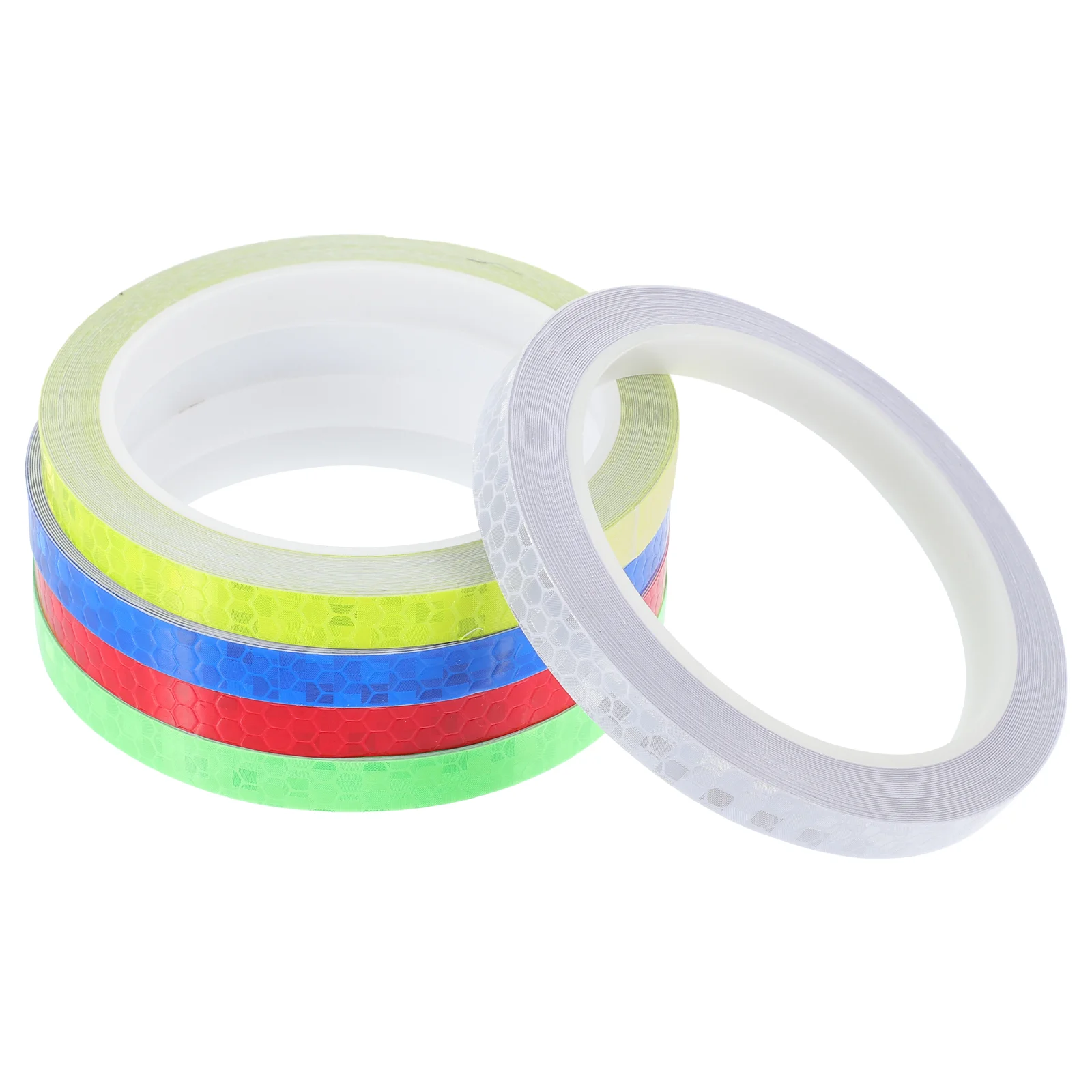 

5 Rolls Portable Bicycle Reflective Stickers Decor Pvc Adhesive Bike Decoration