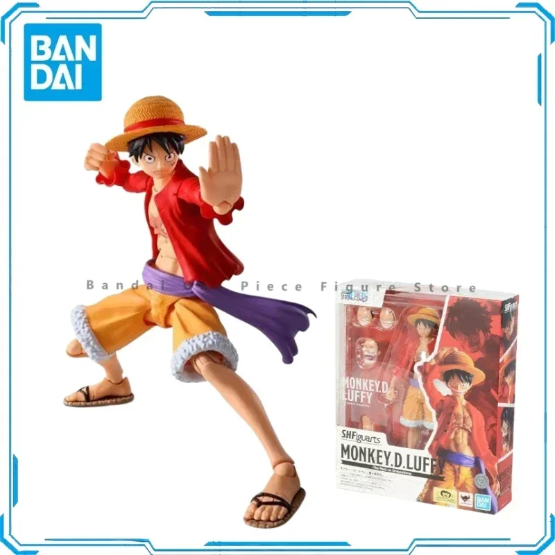 В наличии Bandai Original SHF One Piece Monkey D Luffy Ghost Island Фигурки Аниме Модель S.H.Figuarts Игрушки